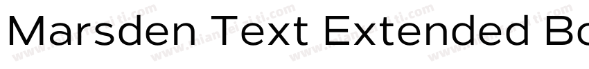 Marsden Text Extended Bold字体转换